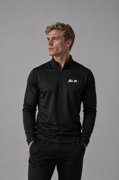 ALL IN.™ Performance Quarter Zip – Black