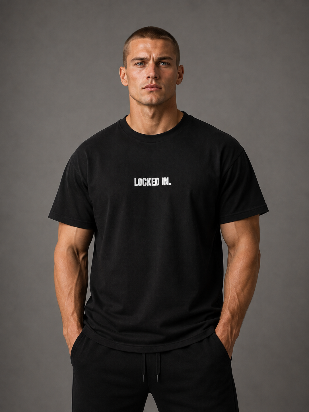 Locked In. T-Shirt – Core Black